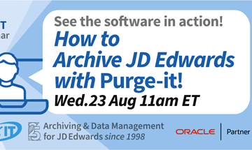 JD Edwards Data Archiving webinar | See Purge-it! live