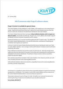 Klik IT announces major Purge-it! Version 5 software release 