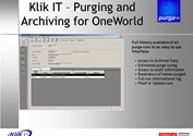 Klik IT Archiving and Data Management for JD Edwards (JDE) OneWorld