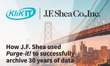 J.F. Shea Co., Inc. | Purge-it! Homebuilder Case Study | JD Edwards archiving
