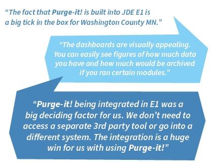 Purge-it! is built into JDE E1