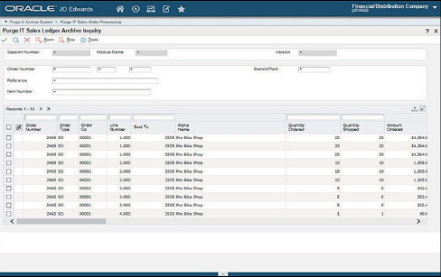 Purge-it! for Oracle JD Edwards (JDE) Session Dashboard