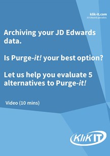 Alternatives to archiving with Purge-it! for JD Edwards