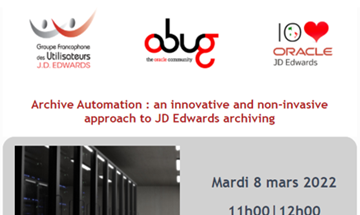 JD Edwards Archive Automation Webinar | 8 March 2022