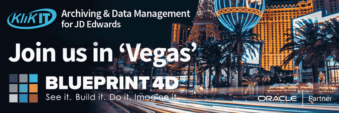 Join Klik IT at BLUEPRINT 4D Conference 2022 | Booth #513 | JD Edwards solutions
