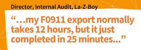 97% reduction in report run time